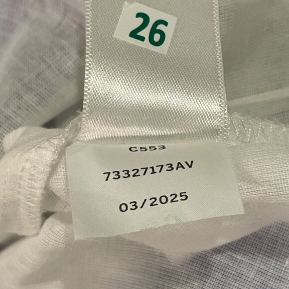 CECE (NWT) Sleeveless V-Neck Mini Dress Border Print Floral, White/Blue - L - Picture 12 of 12